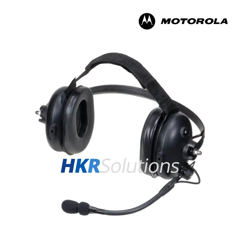 MOTOROLA PMLN5275 Heavy Duty Behind-The-Head Headset With Noise-Cancelling Boom Microphone MOTOROLA PMLN5275 Heavy Duty Behind-The-Head Headset With Noise-Cancelling Boom Microphone
