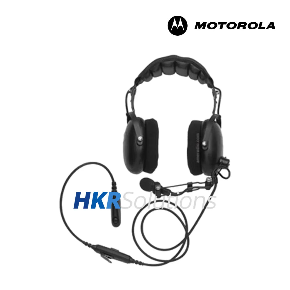 MOTOROLA AARMN4019A Medium Weight, Dual-Muff Headset, Over-The-Head Style Headset With In-Line PTT And Noise-Cancelling Swivel Boom Microphone