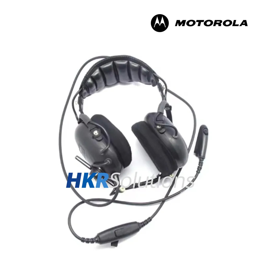 MOTOROLA AZRMN4019A Medium Weight Dual-Muff Headset with Swivel Boom Microphone and In-Line PTT