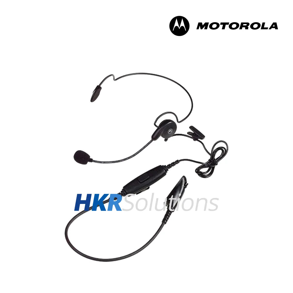 MOTOROLA ENMN4012A Ultra-Lightweight Headset, Behind-The-Head Style With Flexible Boom Microphone, In-Line PTT