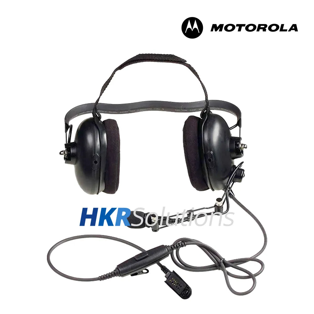 MOTOROLA ENMN4016A Medium Weight, Dual-Muff Headset, Behind-The-Head Style Headset With Swivel Boom Microphone And In-Line PTT