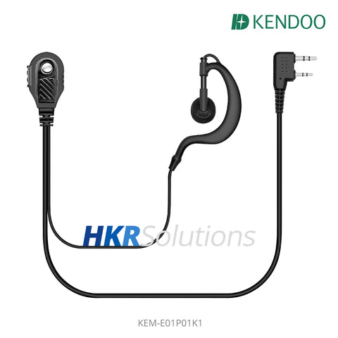 Auriculares con tapón para los oídos y colgador de radio KEM-E01P01K1