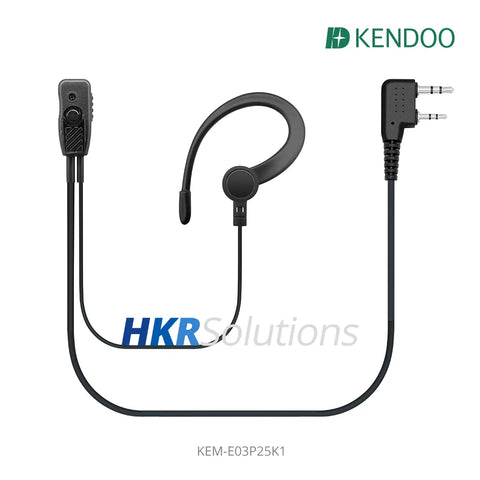 KEM-E03P25K1 Two-way Radio Ear-hanger Earplug Headset