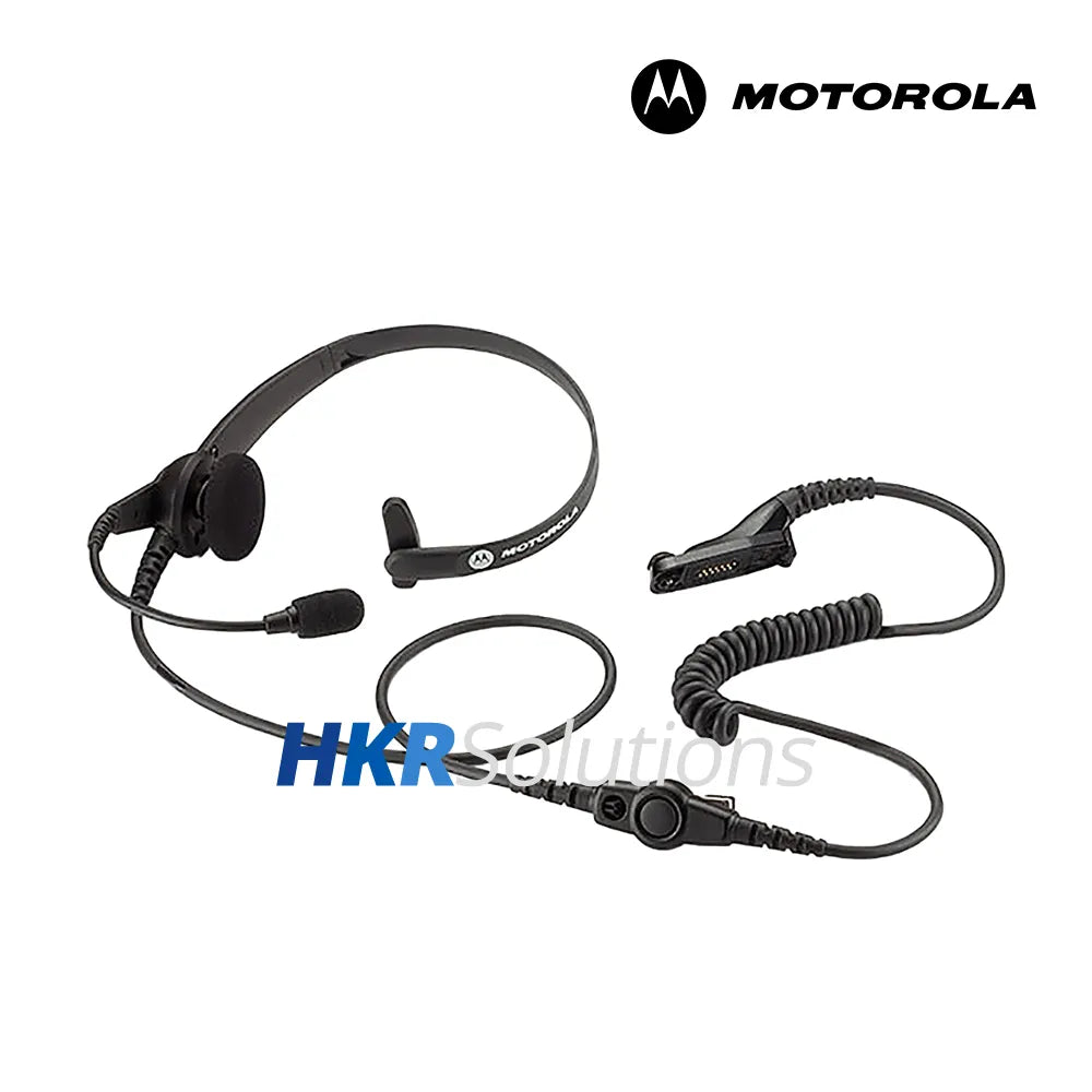 MOTOROLA PMLN6634 Lightweight Headset, Single-Muff With Adjustable Headband, Boom Microphone And In-Line PTT Switch