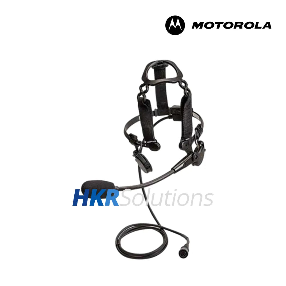 MOTOROLA PMLN6833A Tactical Heavy Duty Temple Transducer With Noise-Cancelling Boom Microphone