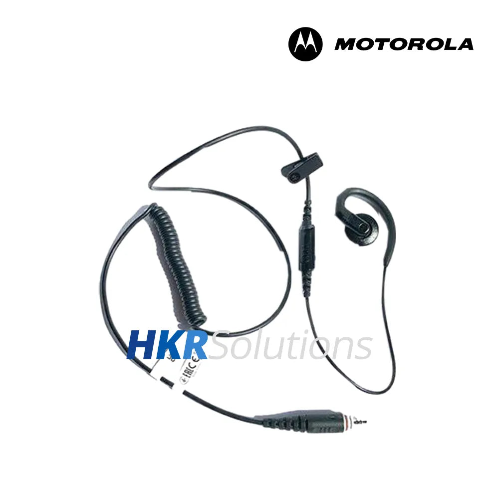 MOTOROLA PMLN8077A Swivel Earpiece With In-line PTT And Microphone (Long Cord), Black