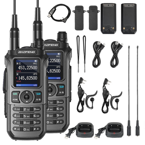 BAOFENG UV-21R 6W Tri-Band Radio [Long Antenna Set]