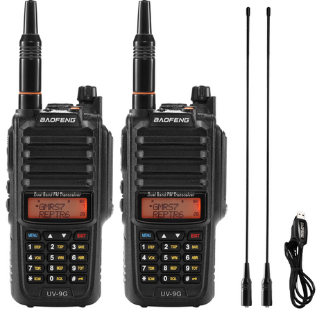 BAOFENG UV-9G[2 PACKS] GMRS IP67 Waterproof Radio