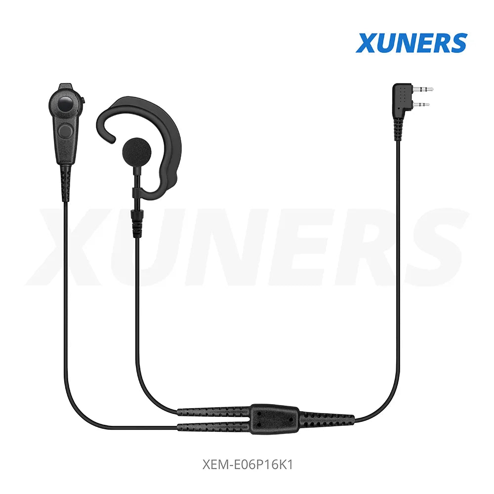 XEM-E06P16K1 Two-way Radio Ear-hanger Earplug Headset